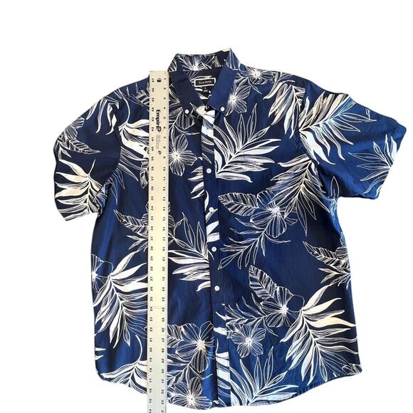 Club Room Mens Button Front Navy Blue Floral Woven Shirt New. - Picture 1 of 5